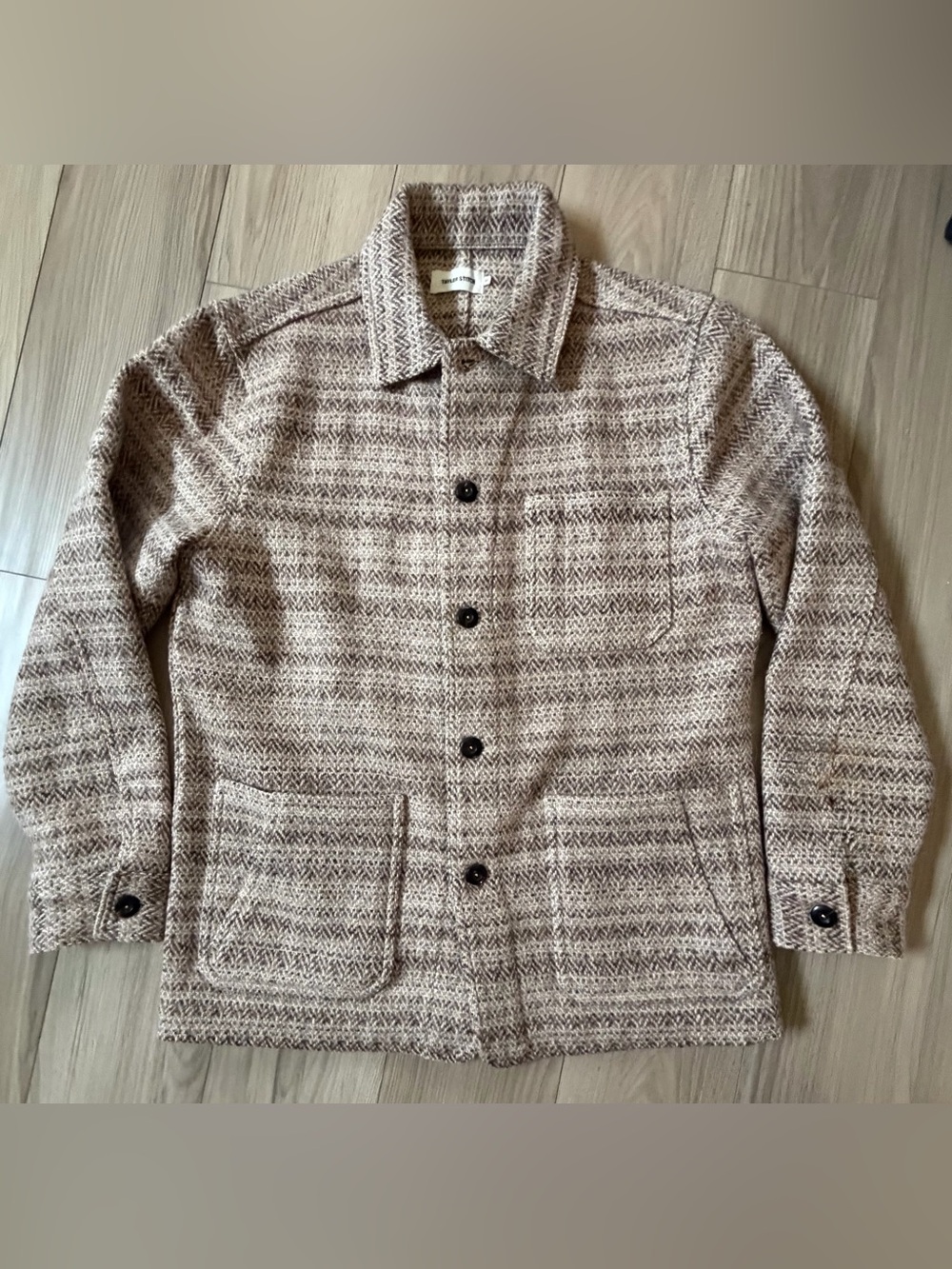 Taylor Stitch Men's Ojai Jacket in Espresso Herringbone Wool Size 40 (M)